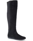 Nine West Black Suede Timeflyes Over-The-Knee Boots - Lyst