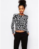 Monki Long Sleeve Top - Lyst