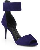 Giuseppe Zanotti Suede Ankle-Strap Sandals - Lyst