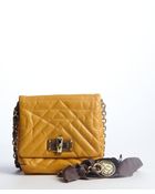 Lanvin Mustard Quilted Leather 'Happy Mini Pop' Bag - Lyst