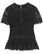 Emilio Pucci Guipure Lace Peplum Top - Lyst