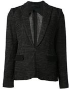 Rag & Bone Black Heathered Front Hook Howard Blazer - Lyst