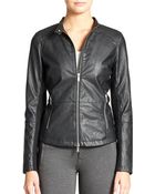 Calvin Klein Jeans Quilted Moto Jacket - Lyst