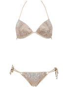 Le Silla Swarovski & Lycra Triangle Bikini - Lyst