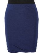 T By Alexander Wang Ruched Jersey Mini Skirt - Lyst