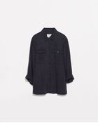Zara Shirt With Pockets - Lyst