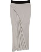 Helmut Lang Slack Jersey Draped Skirt - Lyst