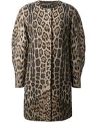 Roberto Cavalli Leopard Print Coat - Lyst