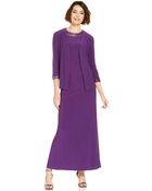 Alex Evenings Beaded-Trim Dress And Jacket - Lyst