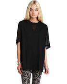 BCBGeneration Elbow-Sleeve Sheer Tunic - Lyst