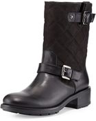 Aquatalia Sherry Quilted Moto Boot - Lyst