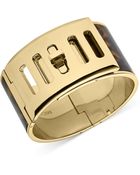 Michael Kors Gold-Tone Tortoise Turnlock Bracelet - Lyst