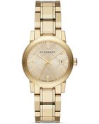 Burberry Goldtone Check Dial Watch 34mm - Lyst