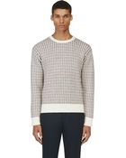 Thom Browne Red Two_way Stripe Knit Sweater - Lyst