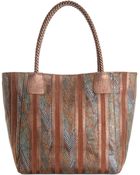 Big Buddha Kay Multi Color Chevron Tote - Lyst