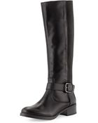 Donald J Pliner Beso Leather Stretch Boot - Lyst