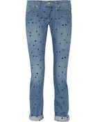 Etoile Isabel Marant Rumba Embroidered Mid-Rise Skinny Jeans - Lyst