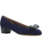 Salvatore Ferragamo Vara 1 Suede Shoe - Lyst