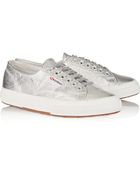 Superga Embossed Metallic Leather Sneakers - Lyst