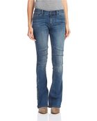 Free People Seamed Flared Jeans - Lyst