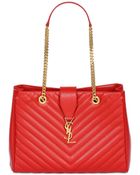 Saint Laurent Monogramme Leather Bag - Lyst