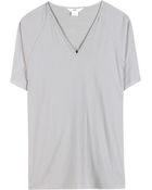 Helmut Lang Crepe And Jersey T-Shirt - Lyst