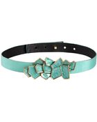 Oscar de la Renta Abstract Buckle Belt - Lyst