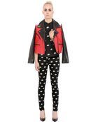 American Retro Elvis Color Block Nappa Leather Jacket - Lyst