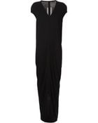 Rick Owens V-Neck Maxi Dress - Lyst