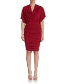 Michael Kors Draped Matte Jersey Dress - Lyst