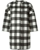MSGM Checked Coat - Lyst