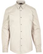River Island Ecru Long Sleeve Shirt - Lyst