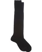 Maria La Rosa Wooly Rib-Knit Knee Socks - Lyst
