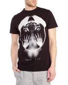 Blood Brother Black Half Life Print Tee - Lyst
