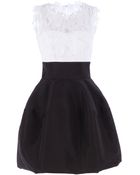 Oscar de la Renta Lace Top Dress - Lyst