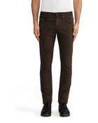 Comune David Slim Garment Dyed Jeans in Dark Olive - Lyst