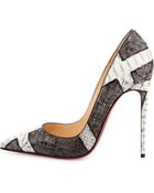 Christian Louboutin So Kate Python Red Sole Pump - Lyst