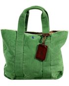 Polo Ralph Lauren Handbag Tote Medium Washed Canvas - Lyst
