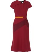 Peter Pilotto Paneled Wool-Crepe Dress - Lyst