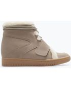 Zara Leather High-Top Sneaker - Lyst