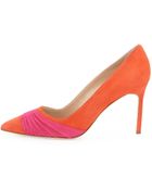 Manolo Blahnik Bibigo Pintuck Point-Toe Pump - Lyst