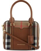 Burberry Checked Cottoncanvas Bowling Bag 30 - Lyst