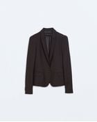 Zara Blazer With Gathered Shoulders - Lyst