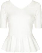 Topshop Petite Jacquard Peplum Top - Lyst