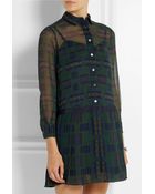 Sacai Luck Printed Chiffon Mini Dress - Lyst