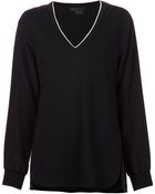 Vince V-Neck Blouse - Lyst