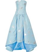 Oscar de la Renta Embroidered Hi-Low Strapless Gown - Lyst