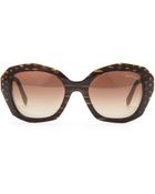 Roberto Cavalli Alathfar Angled Snake-Print Sunglasses - Lyst