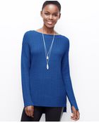 Ann Taylor Cable Hi-Lo Hem Sweater - Lyst