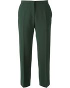 Marni Cropped Front Pleat Trousers - Lyst